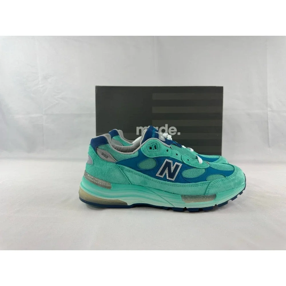 New Balance 992 MiUSA Blue Silver Metallic Sneakers M992TB Size 10